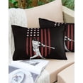 thumbnail image 6 of American Baseball Player Outdoor Pillow Covers Set of 2, Decorative Waterproof Throw Pillow Case, Balls and Stripes USA Flag Cotton Linen Soft Cozy Cushion Pillowcases, 6 of 6