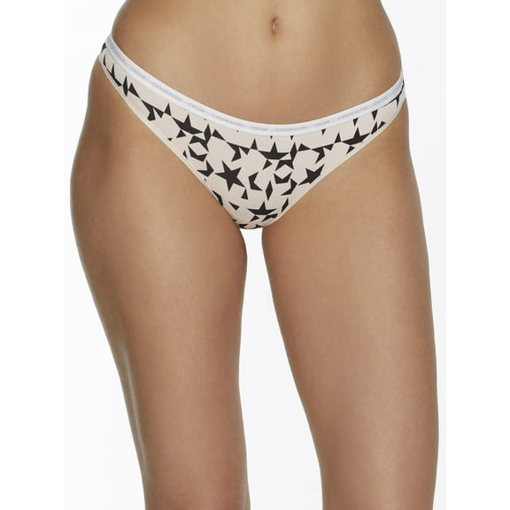 Calvin Klein CK One Cotton Singles Thong, Medium, Star Crash