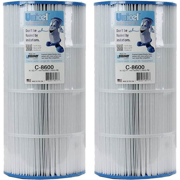 Unicel C-8600 Filter Cartridges Hayward Star Clear II C1500 CX800RE PA80 2Pack