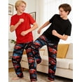 thumbnail image 4 of Aideaone 3-Pack Boys Pajama Pants Kids Soft Sleepwear Printed Plaid Pj Bottoms with Pockets for Boys (7-14), 4 of 6