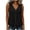 Black, variant on Blouses For Women Summer V Neck Sleeveless Button Detail Solid Everyday Workday Casual Errands Vacation Ready Look Daily Versatile Weekend Getaway