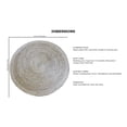 thumbnail image 2 of Alfombra Area Relish Decor tejida a mano de yute redonda de 90 cm, color beige, 2 of 7
