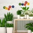 thumbnail image 6 of Outdoor Metal Wall Art, Metal Flower Wall Art, 3 in Diameter, Colorful Floral Wall Sculptures, 6 Pc Set, Patio Porch Accents, 2026 Decorations, 6 of 6
