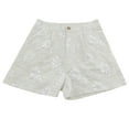 thumbnail image 7 of ZQUUVOU Women's Casual Shorts High-Waiste Button Shorts(White,L), 7 of 7