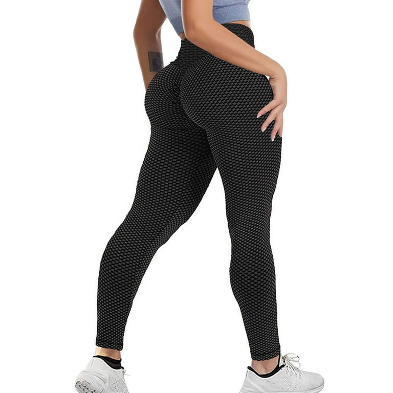 Aayomet Yoga Shorts With Pockets for Women Fitness Sports Pants Stretch  Yoga Running Leggings Womens Active Yoga Pants,Black M