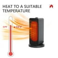 thumbnail image 5 of Hvmvliv Tower Heater Ceramic Fan Heater, Oscillating Desktop Hot or Cold Space Heater, 3 Temperatures & 6 Modes, 3s Fast Heating, Ultra-Quiet, Tip-Over & Overheat Protection Black, 5 of 9