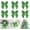 Green, variant on Jinswick 12Pcs 5.5" Silver Glitter Premade Christmas Bows with Twist Tie, Metallic Wired Ribbon Bows for Wreath, Garland & Gift Decor