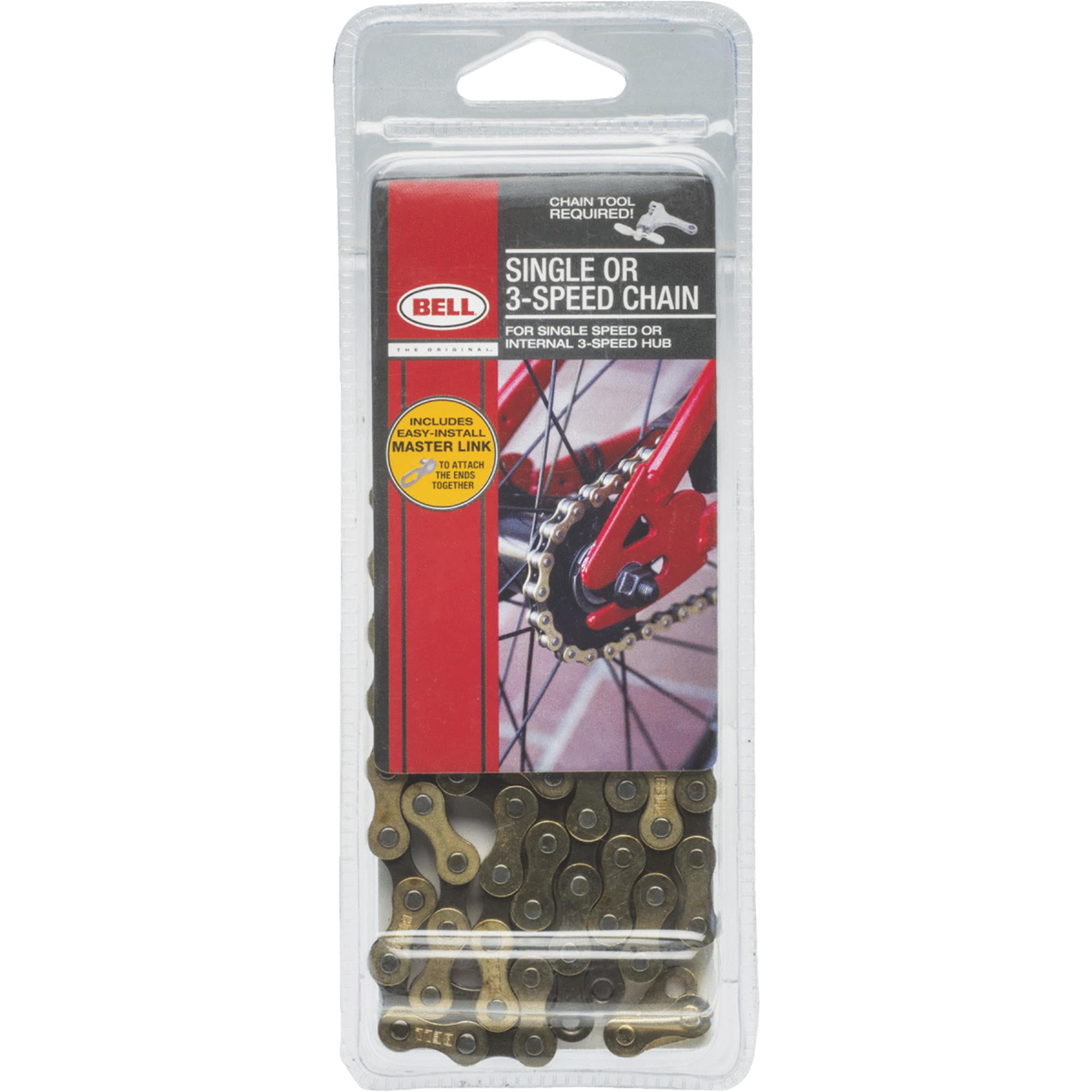 Mini Bike Chain 4 Pack Go Kart #35 Nickel Plate Clip Link, 35 Master Link 
