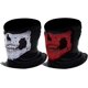 thumbnail image 1 of BR Máscara de cabeza de motocicleta fantasma de calavera esqueleto negra y roja con correa para el cuello (2 piezas), 1 of 4