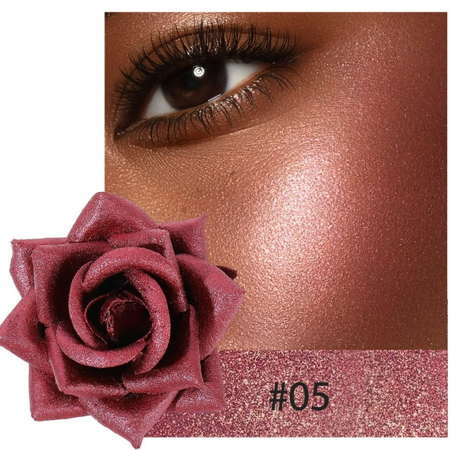 Iluminador rosa con textura fina y brillo duradero. Disponible en 3 colores. Maquillaje facial.