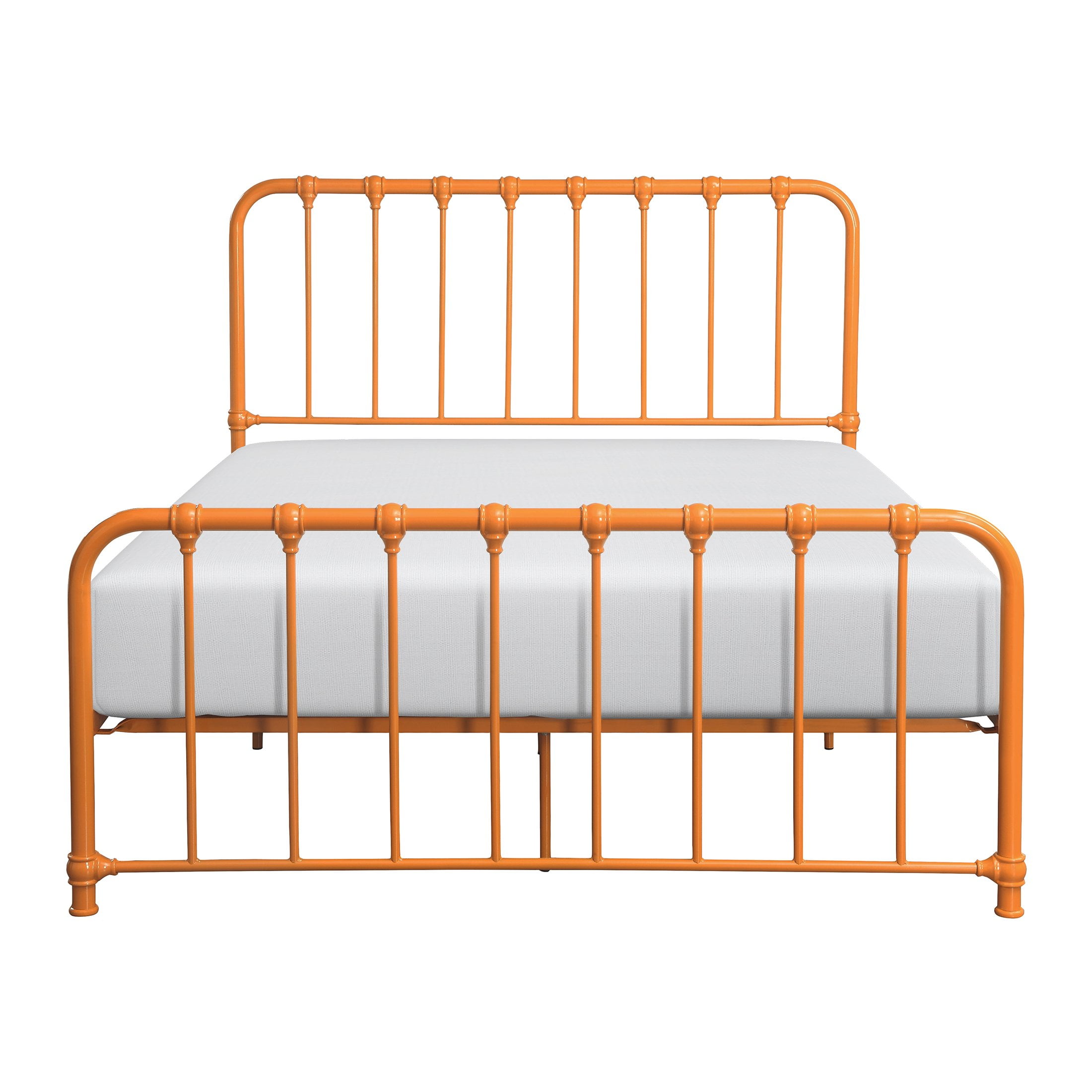OakvillePark Umatilla Metal Platform Bed, Queen, Orange