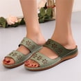 thumbnail image 4 of QJUHUNG Ladies Flat Flower Slippers Roman Style Spring And Summer Sandals, 4 of 5