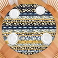 thumbnail image 2 of Blue Pioneer Flower Striped Pattern Round Fitted Tablecloth with Elastic Edge,Dining Table Cover Waterproof,Outdoor Round Tablecloth for Camping,Dining,Indoor and Outdoor, 2 of 7