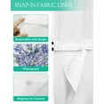 thumbnail image 3 of No Hook Shower Curtain with Snap in Liner, Buffalo Check Bow Vase Lavender Hotel Shower Curtains for Bathroom, Washable Shower Curtain Liner Set with Mesh Top Window, 72"x84", 3 of 6