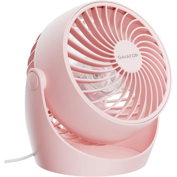Ventilador de Mesa 5 Pulgadas - Compacto y Potente con 3 Velocidades y Ajustable 360°, Ideal para Hogar, Oficina, Dormitorio y Baño, Color Negro