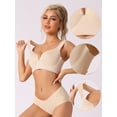 thumbnail image 3 of Unique Bargains Women's Universal Non-Wired Bra Push Up Vest Bralette Beige 42 C, 3 of 5