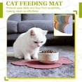 thumbnail image 6 of Uxcell Silicone Pet Feeding Mat, Waterproof Dog Cat Food Bowl Placemat Tray Anti-Slip with Raised Edge Foldable Heat-Resistant (Burgundy, Cloud Shape), Intended for Cat Dog Water Bowl, 6 of 7