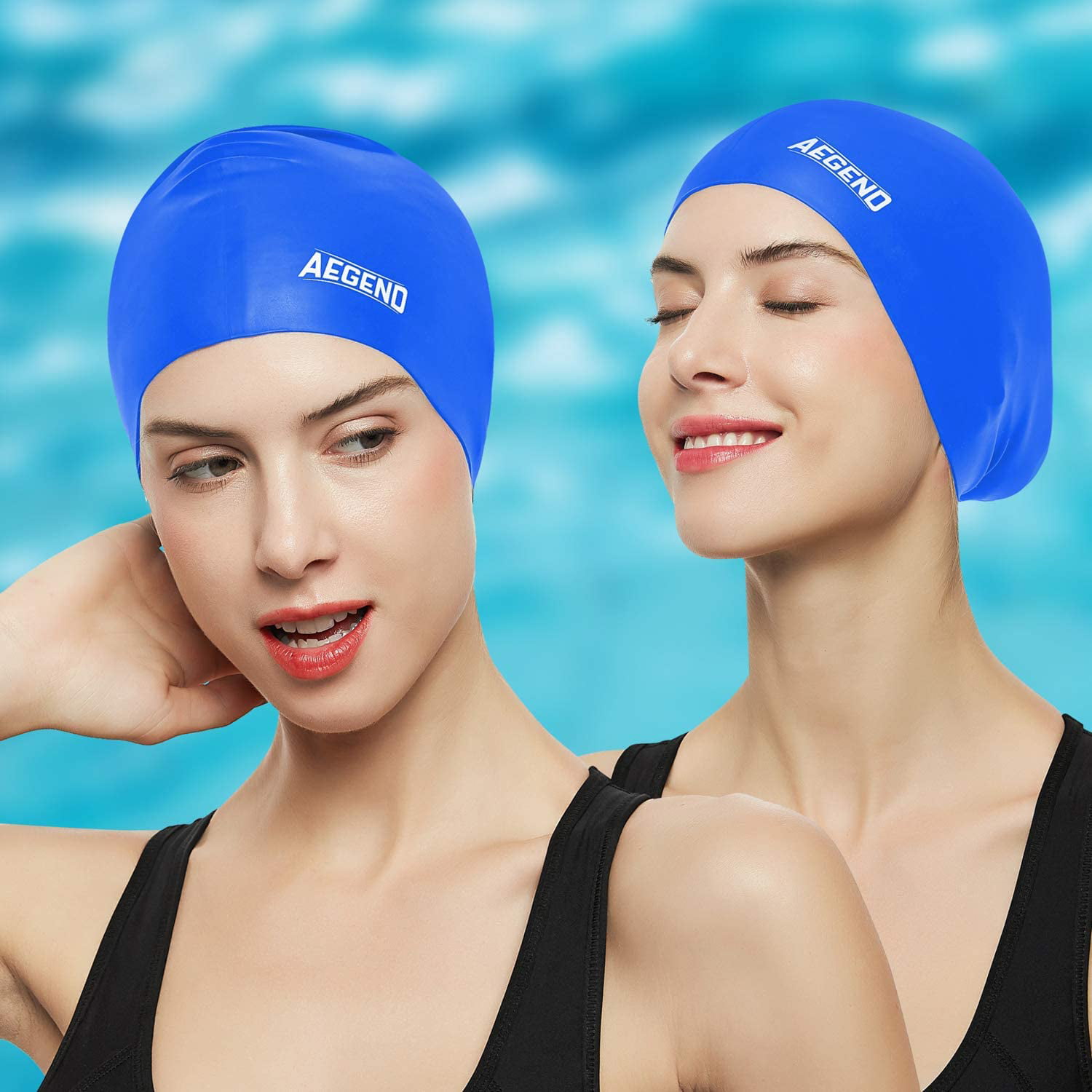Adult Women Men Silicone Swim Swimming Cap Durable Flexible Various Colours 
