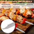thumbnail image 2 of 1 Juego / 110 Piezas Brochetas De Barbacoa De Acero Inoxidable Brochetas Para Asar A La Parrilla Brochetas De Barbacoa Reutilizables Brochetas Redondas De Acero Inoxidable Cepillo De Aceite. Afortunado Sencillez, 2 of 5