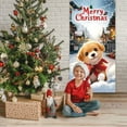 thumbnail image 4 of Kumdkd Christmas Door Cover Curtain Banner - Santa Claus & Dog-Themed Outdoor Holiday Decoration (90x180cm/35.43x70.87in), Multicolor Polyester Fabric for Festive Home Display, 4 of 6