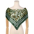 thumbnail image 2 of INSPIRE CHIC Women Leopard Print Square Scarf 35" Large Satin Silky Head Wrap Neck Scarves Bandanas Green 90x90cm/35.4x35.4inchs, 2 of 6