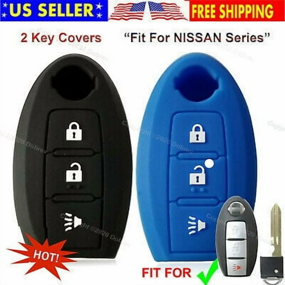 2 3B Silicone Smart Case Fob Protector Holder Cover Entry For Nissan Remote Key