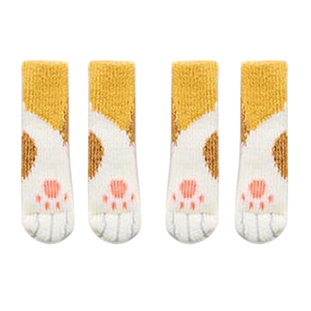 TureClos 4Pcs Chair Socks Cat Paw Chair Socks Chair Leg Covers Cute Cat Foot Shaped Furniture