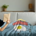 thumbnail image 3 of Bacon Soft Flannel Fleece Throw Blanket, Image of an Egg Bacon Toast Bread and Cup of Coffee as Morning Best Friends, Cozy Plush for Indoor and Outdoor Use, 50" x 70", Multicolor, by Ambesonne, 3 of 5