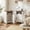 White, variant on VECELO 2‑Drawer Nightstand with Woven Mesh Panel, Wooden Compact Bedside Table with Tapered Legs, End Table Furniture for Bedroom & Living Room, Natural, Set of 2