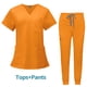 thumbnail image 1 of Ropa de enfermera de bolsillo multifuncional de doble capa, bata quirúrgica, ropa de trabajo de anestesista, traje de pantalón de manga corta, 1 of 6