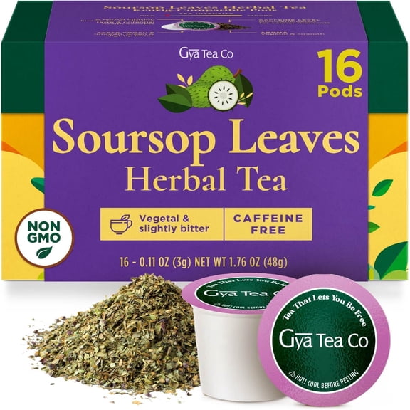 Gya Tea Co Soursop Leaves Herbal Tea K Cup (16 Pods)