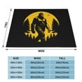 thumbnail image 4 of XMXT Flannel Throw Blanket for Couch, Warm Yellow Sasquatch Print Bed Sofa Decor Blankets for Home Bedroom, 50 x 40 inches, 4 of 9