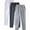 a-White, variant on Male Hop Pants Casual Solid Color Track Lace Up Workout Pants With Pocket 3 Pcs