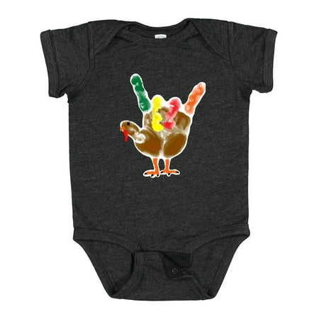 

Inktastic I Love You Colorful Craft Hand Turkey Boys or Girls Baby Bodysuit