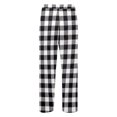 thumbnail image 6 of Flannel Pajama Pants Women Soft Christmas Plaid Sleep Lounge Pj Bottoms Casual Drawstring Elastic High Waisted Pajama Pants Loose Wide Leg Sleepwear,Dark Gray,3XL, 6 of 6
