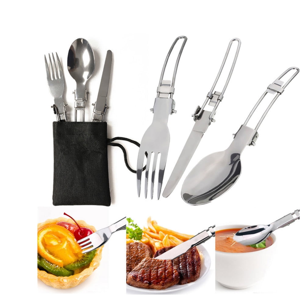 Ultralight Camping Cookware Utensils Outdoor Table Set Hiking Picnic F