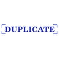 thumbnail image 1 of Printtoo Duplicate Self Inking Rubber Stamp Pre-Inked Office Stamp- Home Office Business Stationery, Blue- 42 x 9 mm, 1 of 7