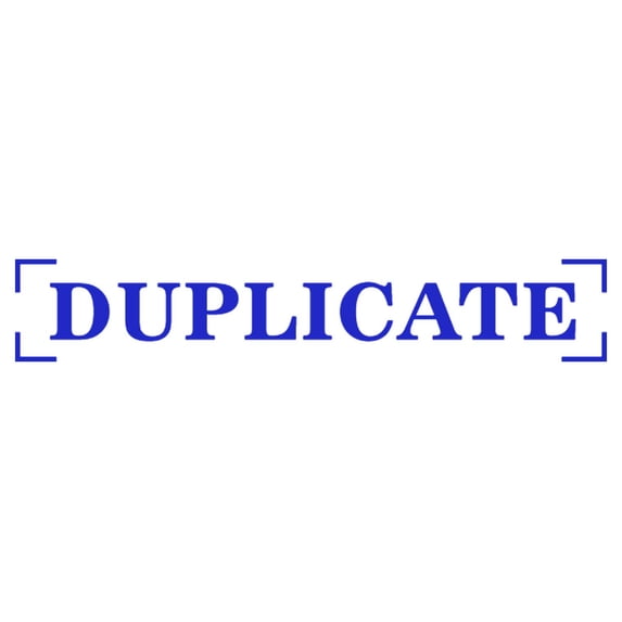 Printtoo Duplicate Self Inking Rubber Stamp Pre-Inked Office Stamp- Home Office Business Stationery, Blue- 42 x 9 mm
