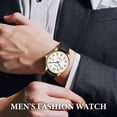thumbnail image 5 of Watch for Men,Analog Quartz Waterproof Wristwatch with Date and Leather Band,Casual Fashion Mens Watches Gift for Man, 5 of 8