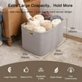 thumbnail image 3 of 118L XXXLarge Cotton Rope Storage Basket, Oversized Blanket Basket, Used for Organizing Dirty Clothes in Living Room, Bedroom, Nursery, Dog Toy Storage Bins, 25" x 17" x 16",Grey, 3 of 14