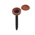 thumbnail image 4 of Uxcell 150Pack 4mm Hinged Screw Cover Caps Plastic Fold Screw Snap Covers, Brown, 4 of 5
