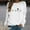 White, variant on WILLBEST hoodie women Women's Print Long-sleeved Sweatshirt Casual Blouse Pullover  women shorts