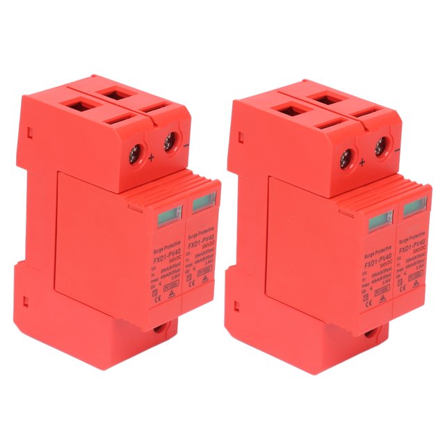 Protector Arrester Device, 2Pcs 40KA DC Surge Protective Devices PC Flame Retardant For House For Electrical Appliances For Home 500V