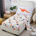 thumbnail image 3 of Juego de cama para niños pequeños URBONUR, ultrasuave, estampado de dinosaurios, gris, 3 of 8