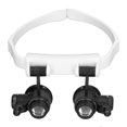 thumbnail image 3 of Head Mounted Magnifier with LED Light 4 Interchangeable Lens 10X 15X 20X 25X Watch Repair Magnifier for Jewelry Appraisal, 3 of 5
