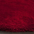thumbnail image 4 of SAFAVIEH Luxe Paxton Solid Plush Polyester Shag Area Rug, Red, 8' x 8' Round, 4 of 9