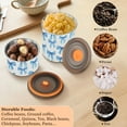 thumbnail image 6 of Light Blue Bows Airtight Coffee Bean Canister 30oz Food Storage Containers with Lids For Gournd, Tea, Sugar, Flour, Rice, Cereal, Candy Cookie Jar, 6 of 8