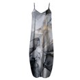 thumbnail image 5 of SMihono Robe Maxi Bohème d'Été pour Femmes Grande Taille Robe d'Été Imprimée Sans Manches Col Rond Aguichant Robe de Plage Décontractée Fluide Robe de Plage, 5 of 5