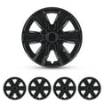 thumbnail image 2 of 14" Set of 4 Wheel Covers Snap on Hubcaps Full Hub Caps Fit R14 Tire & Steel Rim (4 Pack)-Black Lacquer, 2 of 12