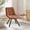 Brown, variant on HomeZeer Mid-Century Modern Armless Desk Chair,Velvet Swivel Office Chair 300LBS, Accent Chair with Low Back Metal Legs for Dining Room, Kitchen, Bedroom Home Office, Brown